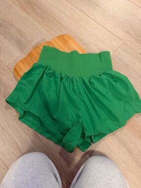 “Carpe Diem” Free People Green Shorts